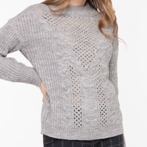 Open Knit Cable Stitch Sweater